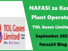 NAFASI za Kazi: Plant Operator Kutoka TOL Gases Limited NAFASI za Kazi: Plant Operator Kutoka TOL Gases Limited