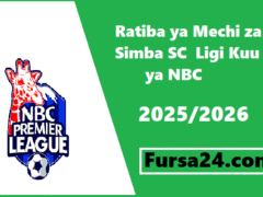 Ratiba ya Mechi za Simba SC  Ligi Kuu ya NBC 2025/2026