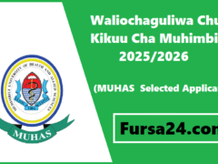 Waliochaguliwa Chuo Kikuu Cha Afya na Sayansi Shirikishi Muhimbili 2025/2026 (MUHAS  Selected Applicants)