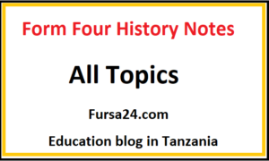 Form Four History Notes