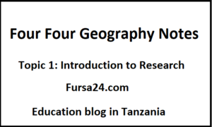 From Four Geography Notes Topic 1 Introduction to Research